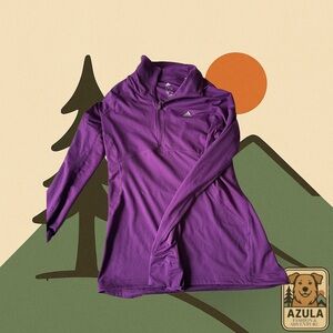 Adidas Purple Long Sleeve Athletic Tee